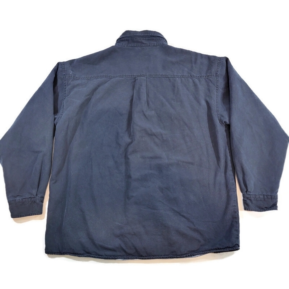 Levis Strauss Size XXL Blue Fleece Lined Button Down Shirt - Picture 7 of 9
